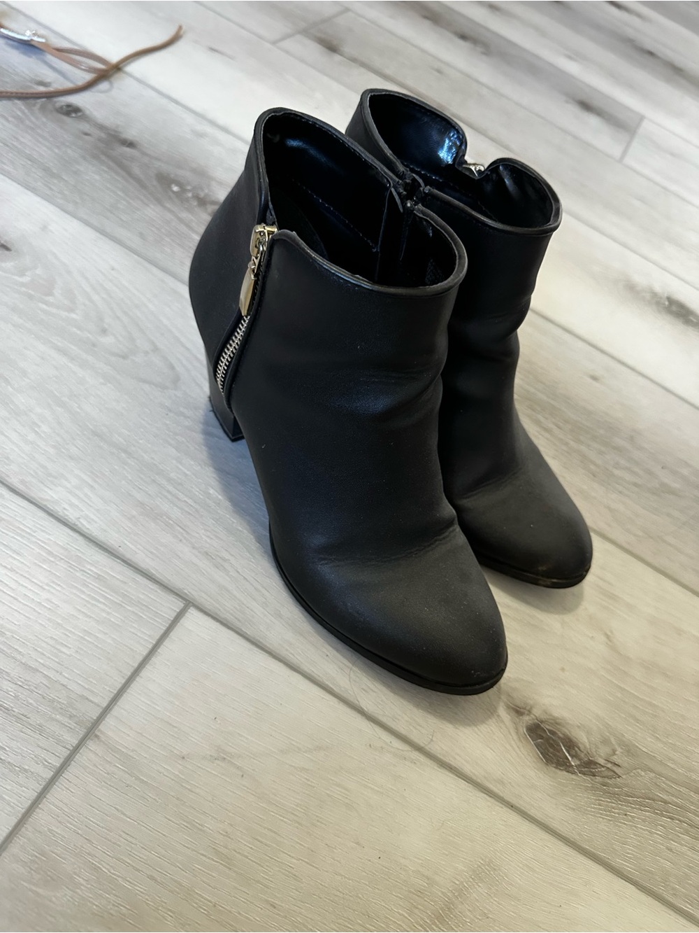 Women's Black Ankle Booties with Side Zip